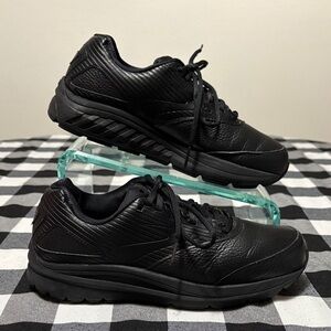 Brooks Addiction Walker 2 Leather Walking Shoes Women's Size 8.5 All Black